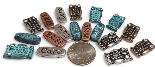 owl slider beads