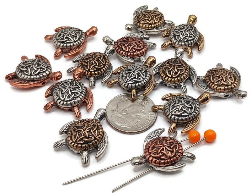 2 strand turtle beads for jewelry making and beading