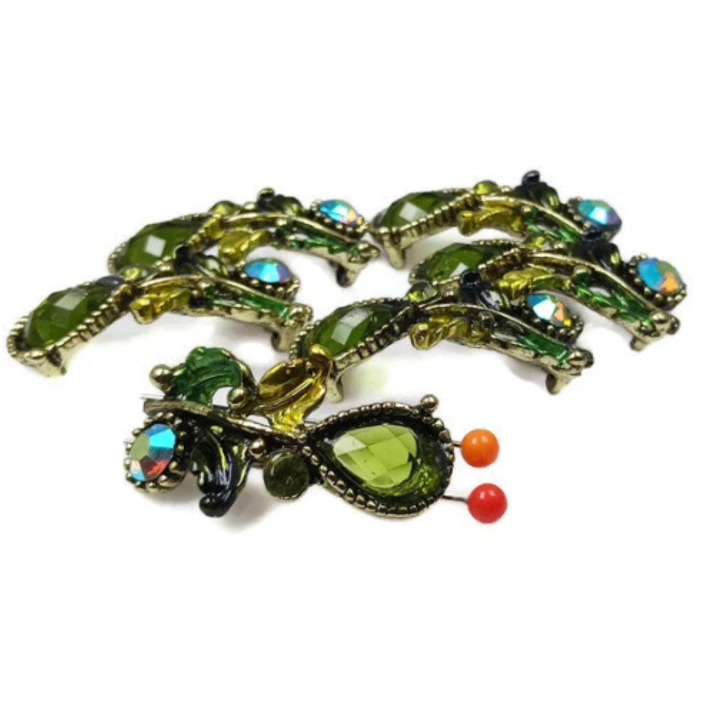 2 hole slider beads (Qty 6) Olivine Beads Antique Gold Beads Focal Beads Floral Beads Flower Beads Olive Beads Bracelet Beads 282-N12 FST