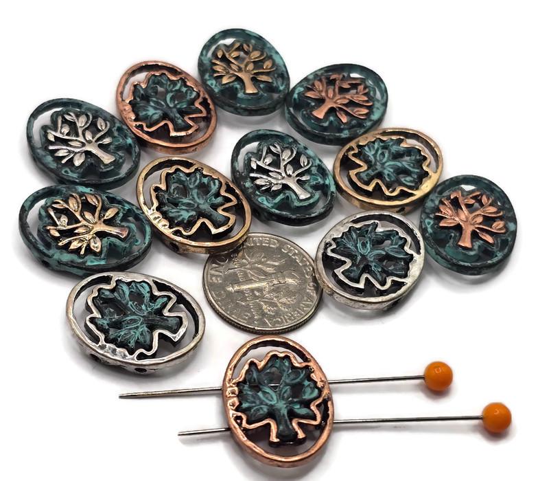 The Eternal Life Tree 2-hole metal slider beads are a perfect addition to any jewelry maker's collection