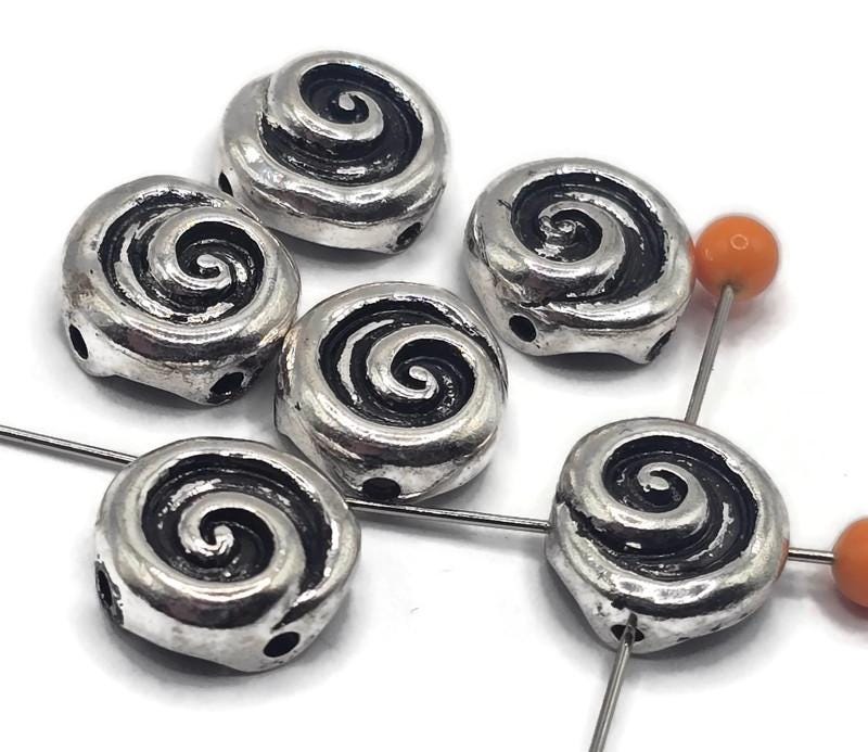2 hole metal slider beads