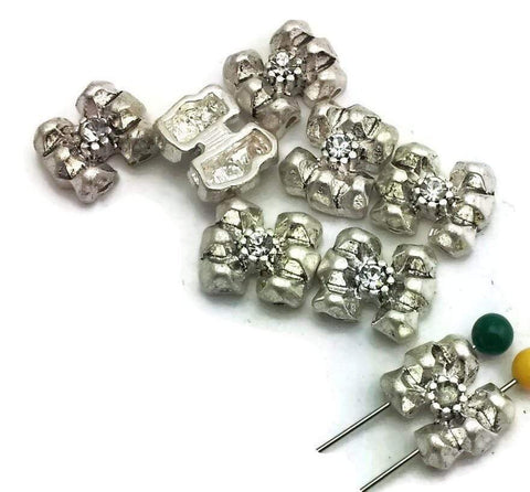 8 spacer beads 2 hole beads d313-N8