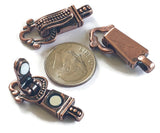 1 Fold Over Magnetic Clasps for Bracelets or Jewelry Making Double Strand Antique Copper Clasps for Jewelry making  4125