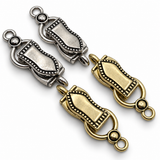 Single Loop - Silver - Gold  - Clasp Set - 7856 Gold and Dark Silver