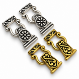 2 Hole - Gold & Silver - Clasp Mix as Shown