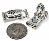 Magnetic Clasps for Jewelry Making, Bracelets or Necklaces  or Crafting in a fold Over Silver Design 7854