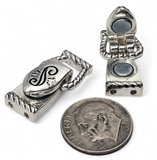 Magnetic Clasps for Jewelry Making, Bracelets or Necklaces  or Crafting in a fold Over Silver Design 7854