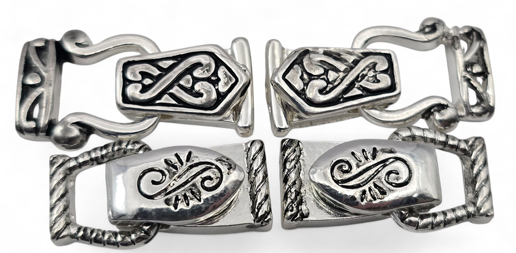 Mixed Silver Fold Over Magnetic Clasps - Great for Jewelry Making!