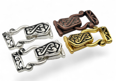 Celtic Design Fold Over Clasp Mix- Jewelry Designer Package - Bracelet or Necklace Fold Over Magnetic Clasps