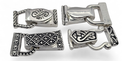 Bright Silver Mixed Jewelry Clasps  - Jewelry Design Package - Bracelet or Necklace Fold Over Magnetic Clasps