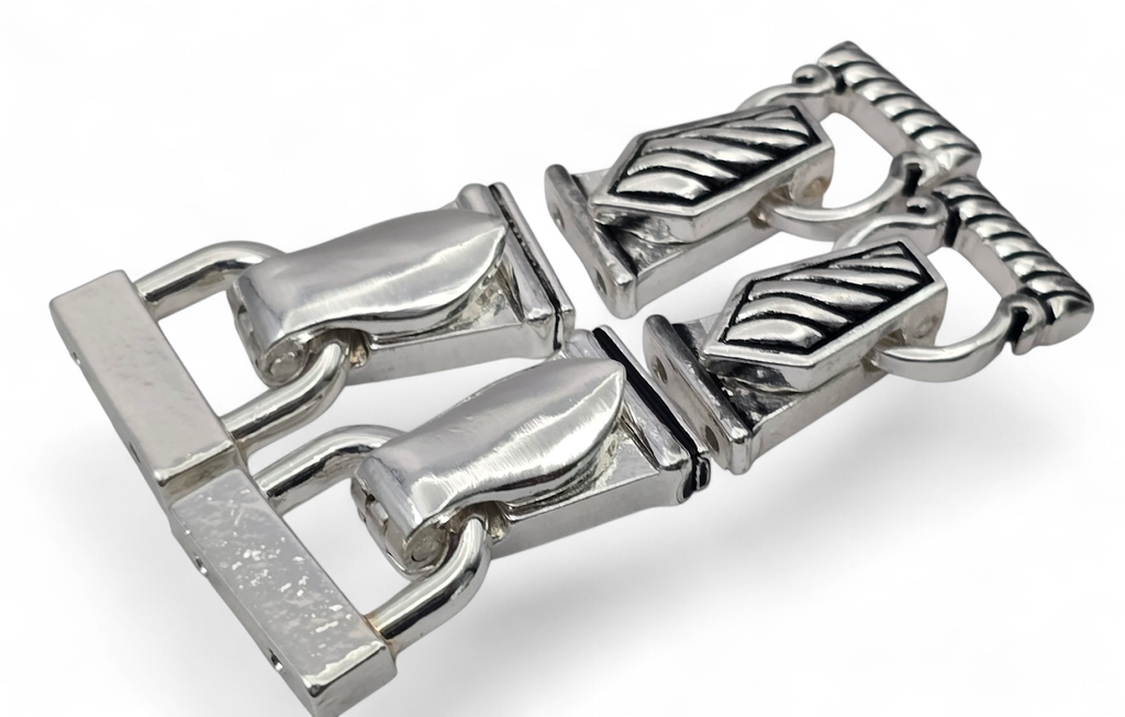 Bright Silver Magnetic Jewelry Clasps -Bracelet or Necklace Fold Over Magnetic Clasps