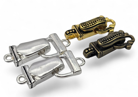 Mixed Single Loop Magnetic Clasps - Unique Magnetic Clasps for Jewelry Making - Gold, Silver, Antique Copper