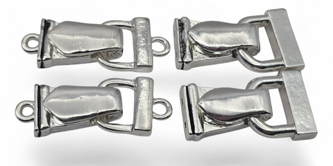 Silver Smooth Reflective Magnetic Clasp Mix - Unique Magnetic Clasps for Jewelry Making