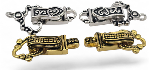 Silver and Gold Single Loop Magnetic Clasp Mix - Unique Magnetic Clasps for Jewelry Making