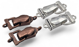 Copper and Silver Single Loop Magnetic Clasp Mix - Unique Magnetic Clasps for Jewelry Making
