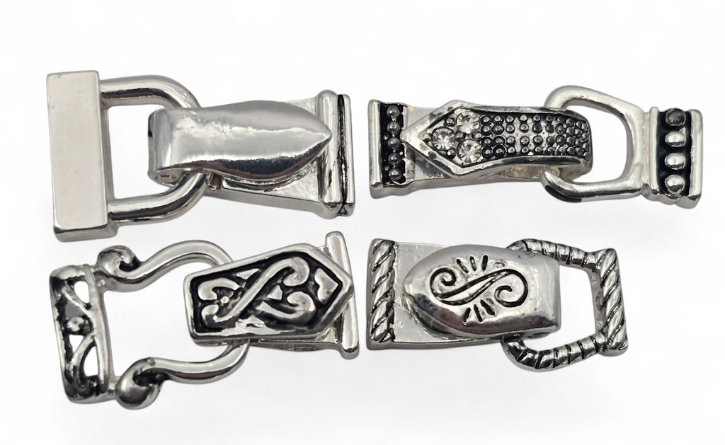 Silver 2 Hole Magnetic Clasp Mix - Unique Magnetic Clasps for Jewelry Making
