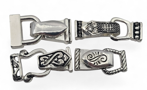 Silver 2 Hole Magnetic Clasp Mix - Unique Magnetic Clasps for Jewelry Making