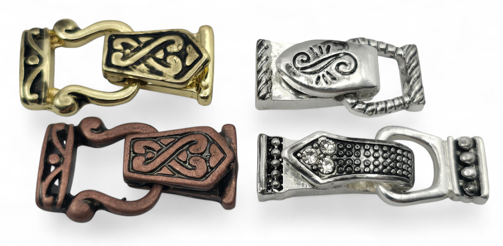 Mixed Finish Magnetic Clasp Mix - Unique Double Strand Clasps for Jewelry Making