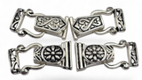 Fold Over Magnetic Clasps for Jewelry Making, Necklaces or Bracelets in Bright Silver Double Strand Mixed