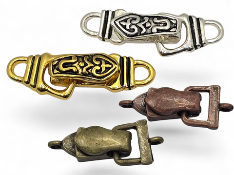 Mixed Mixed Metal Single Strand Fold Over Magnetic Clasps - Great for Jewelry Making!