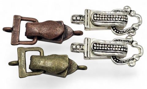 Mixed Mixed Metal Single Strand Fold Over Magnetic Clasps - Great for Jewelry Making!
