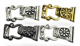 Mixed Metal Floral Fold Over Magnetic Clasps - Great for Jewelry Making!