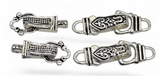 Mixed Silver Single Strand Fold Over Magnetic Clasps - Great for Jewelry Making!