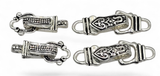 Mixed Silver Single Strand Fold Over Magnetic Clasps - Great for Jewelry Making!