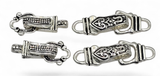 Mixed Silver Single Strand Fold Over Magnetic Clasps - Great for Jewelry Making!