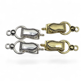 Silver and Gold Single Strand Fold Over Magnetic Clasps - Great for Jewelry Making! 7856