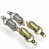 Silver and Gold Single Strand Fold Over Magnetic Clasps - Great for Jewelry Making! 7856