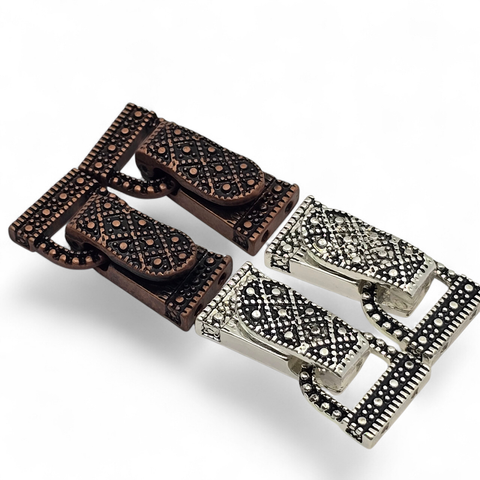 Fold Over Magnetic Clasps for Jewelry Making, Necklaces or Bracelets Silverand Antique Copper  Double Strand Mix Lot