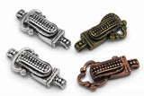 Fold over Magnetic Clasp mixed lot of Silver, antique copper and antique gold or brass for jewelry making.