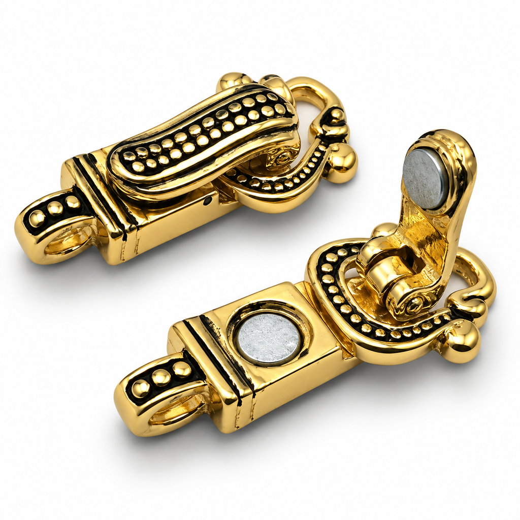 Single Loop - Gold - Fold Over Magnetic Clasps