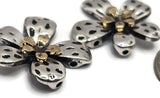 Slider Beads (5 pcs) 2 hole Metal Beads for Jewelry Making into Bracelets, Necklaces or Earrings Findings for Crafts 603-N4 FST