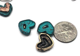 Beads - 2 hole Slider (Qty 14) Mixed Metal for Jewelry Making into Bracelets, Necklaces, or Earrings in Hearts Findings for Crafts 601M5 FST