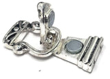 Mixed Silver and Gold Floral Fold Over Magnetic Clasps - Great for Jewelry Making!