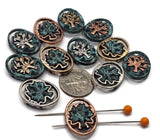 Slider Beads (12 pcs) Tree of Life Mixed Metal to Craft into Jewelry Designs such as Necklaces, Bracelets or Earrings 600-M15 FST