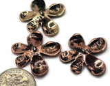 Slider Beads (5 pcs) 2 hole Metal Beads for Jewelry Making into Bracelets, Necklaces or Earrings Findings for Crafts 602-N4 FST