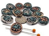 Slider Beads (12 pcs) Tree of Life Mixed Metal to Craft into Jewelry Designs such as Necklaces, Bracelets or Earrings 600-M15 FST