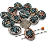 Slider Beads (12 pcs) Tree of Life Mixed Metal to Craft into Jewelry Designs such as Necklaces, Bracelets or Earrings 600-M15 FST