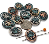 Slider Beads (12 pcs) Tree of Life Mixed Metal to Craft into Jewelry Designs such as Necklaces, Bracelets or Earrings 600-M15 FST