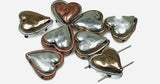 2 hole slider beads (Qty 8) Mixed Metal with a Heart Shape, Side Drilled for Jewelry Making into Bracelets, Necklaces or Earrings 209-N1 fst