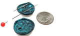 2 hole slider beads (Qty 4) with Palm Trees for Jewelry Making into Necklaces, Bracelets, or Earrings for Crafting - Finding Spacer 204-N4 FST