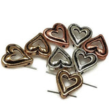 Slider Beads (Qty 8) 2 hole Metal Beads for Crafting Jewelry into Necklaces, Bracelets or Earrings - Great Findings or Spacers 208-N1 FST