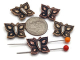 2 Hole Silver Slider Beads (Qt 5) In Butterfly Shapes for Jewelry Making for Bracelets and Necklaces 594 M9 FST