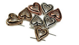 Slider Beads (Qty 8) 2 hole Metal Beads for Crafting Jewelry into Necklaces, Bracelets or Earrings - Great Findings or Spacers 208-N1 FST