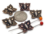 2 Hole Silver Slider Beads (Qt 5) In Butterfly Shapes for Jewelry Making for Bracelets and Necklaces 594 M9 FST