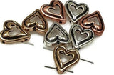 Slider Beads (Qty 8) 2 hole Metal Beads for Crafting Jewelry into Necklaces, Bracelets or Earrings - Great Findings or Spacers 208-N1 FST