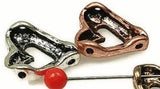 Slider Beads (Qty 8) 2 hole Metal Beads for Crafting Jewelry into Necklaces, Bracelets or Earrings - Great Findings or Spacers 208-N1 FST